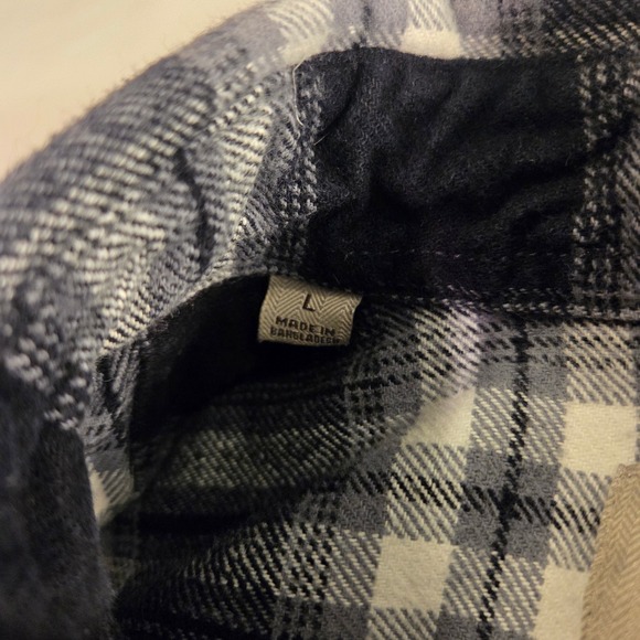 Jachs Men's Flannel Heavyweight Plaid Long Sleeve Button Up Shirt, Size L - Picture 4 of 13